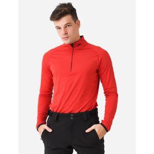 $169! NWT RARE Men's KJUS Feel Mid Layer Half Zip Carmine Red EU 48